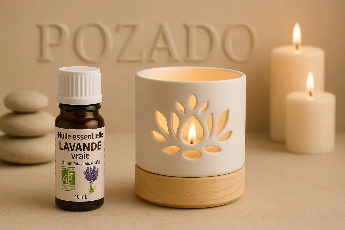Diffuseur et huiles essentielles POZADO dans une ambiance relaxante