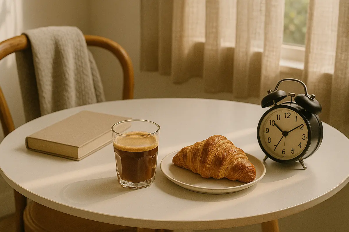 Carnet ouvert avec une intention écrite