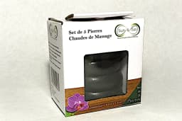 Miniature 4 du produit Coffret massage Hot - 5 Pierres chaudes en basalte